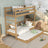Oak Bunk Bed Natural Oak – Ladder, Rails, Drawer for Extra Mattress