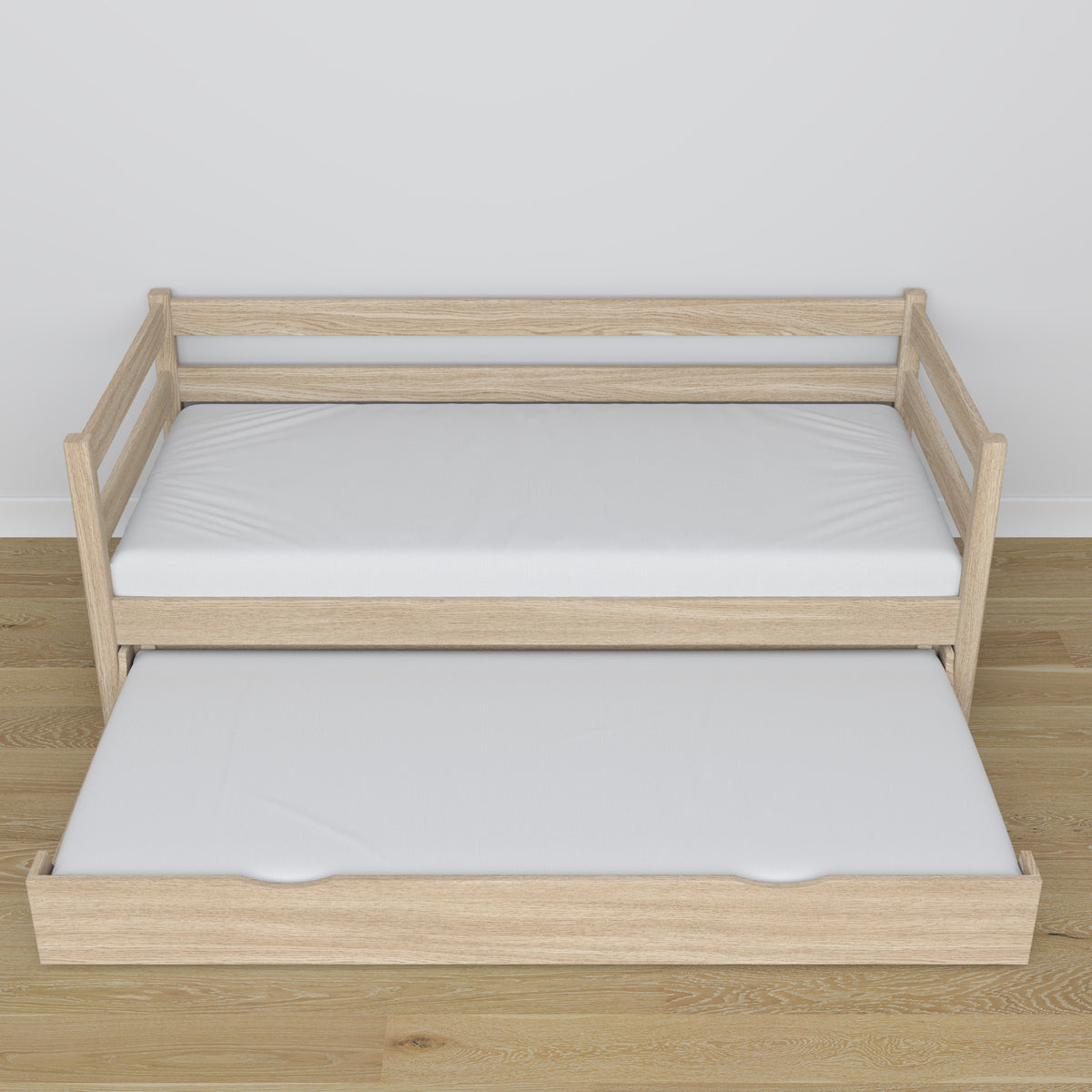 Sofa-lova su stalčiu balinto ąžuolo čiužiniui iš ąžuolo - išmatavimai, Nizio