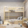Clear Pine Wooden Bunk Bed with Drawer – Children’s Room, Solid Wood, Scandi
