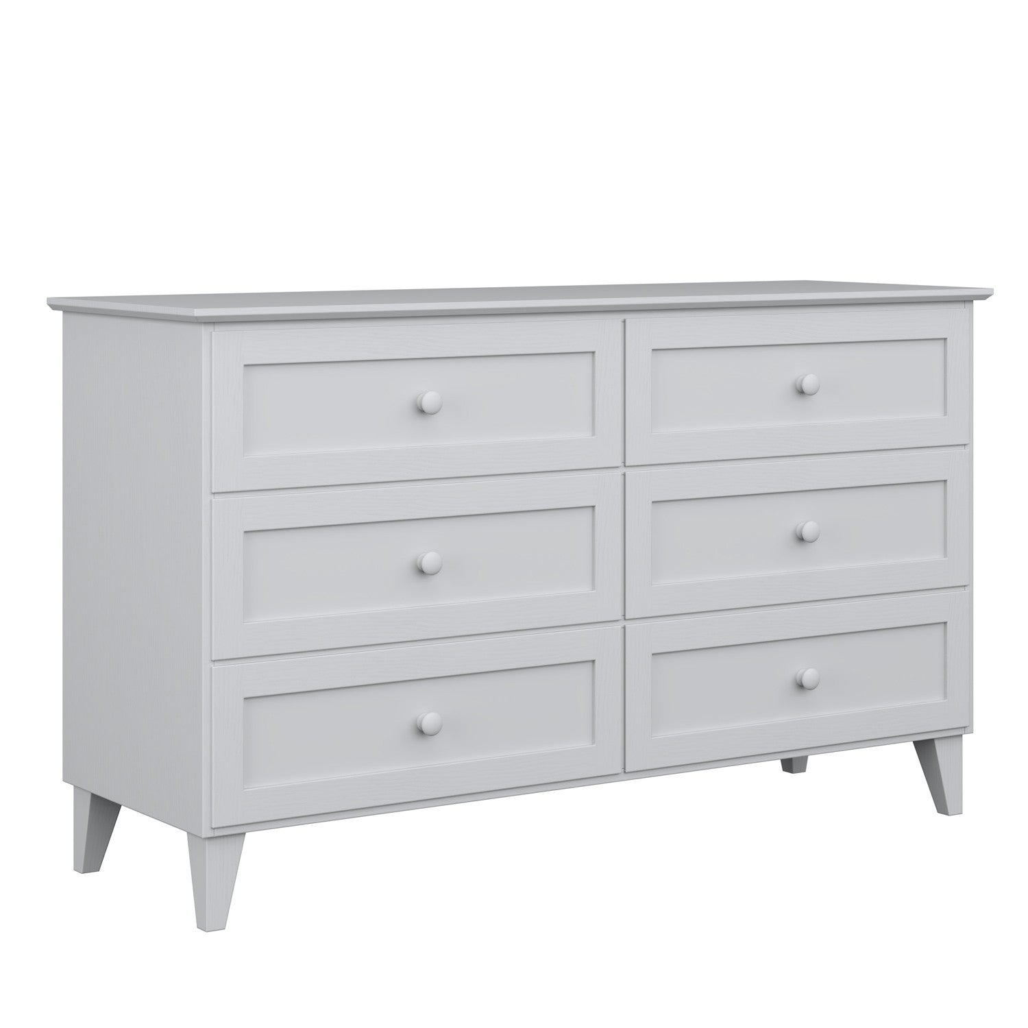 Komoda 6S drewniane popielaty 154 cm w sypialni – aranżacja skandynawska
