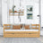 Natūralios pušies sofa-lova su čiužinio stalčiumi - medinė, Nizio Home