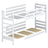 Black and Oak Wooden Bunk Bed with Mattress Drawer – Room Arrangement