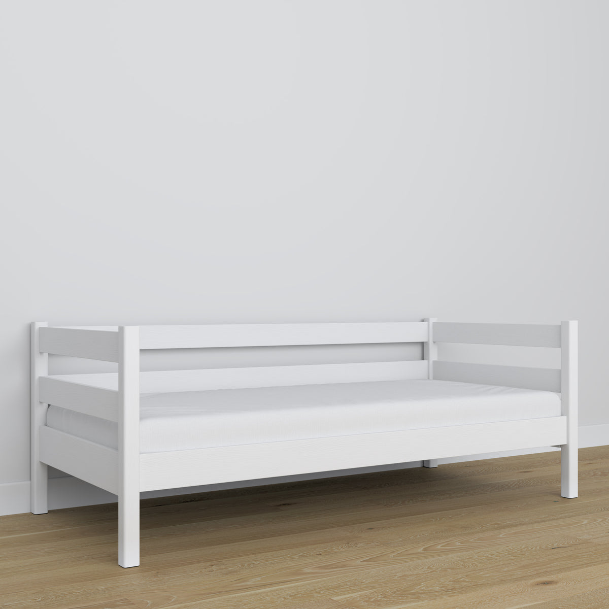 Balta medinė sofa-lova – matmenys ir schema, Nizio