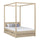 Oak canopy bed with drawer bleached oak – child’s room, scandi style