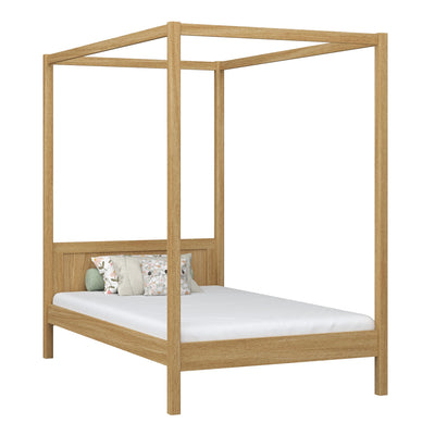 Oak canopy bed natural oak – child’s room, Scandinavian style, Nizio