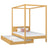 Wooden canopy bed with mattress drawer natural pine – scandi child’s room