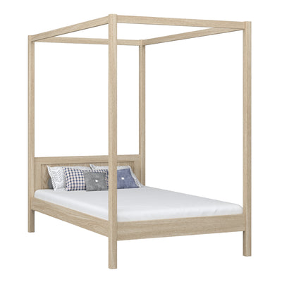 Oak canopy bed bleached oak – child’s room, Scandinavian style, Nizio