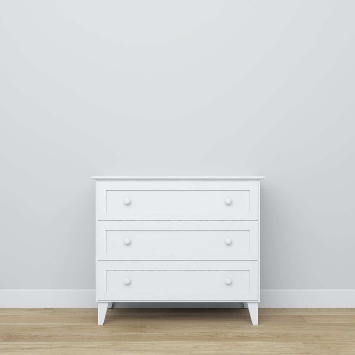 komoda 3S 105 Scandi drewniane w kolorze na zamówienie RAL/NCS – lite drewno, Nizio