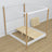 White-oak canopy bed made of wood – side view, scandi style