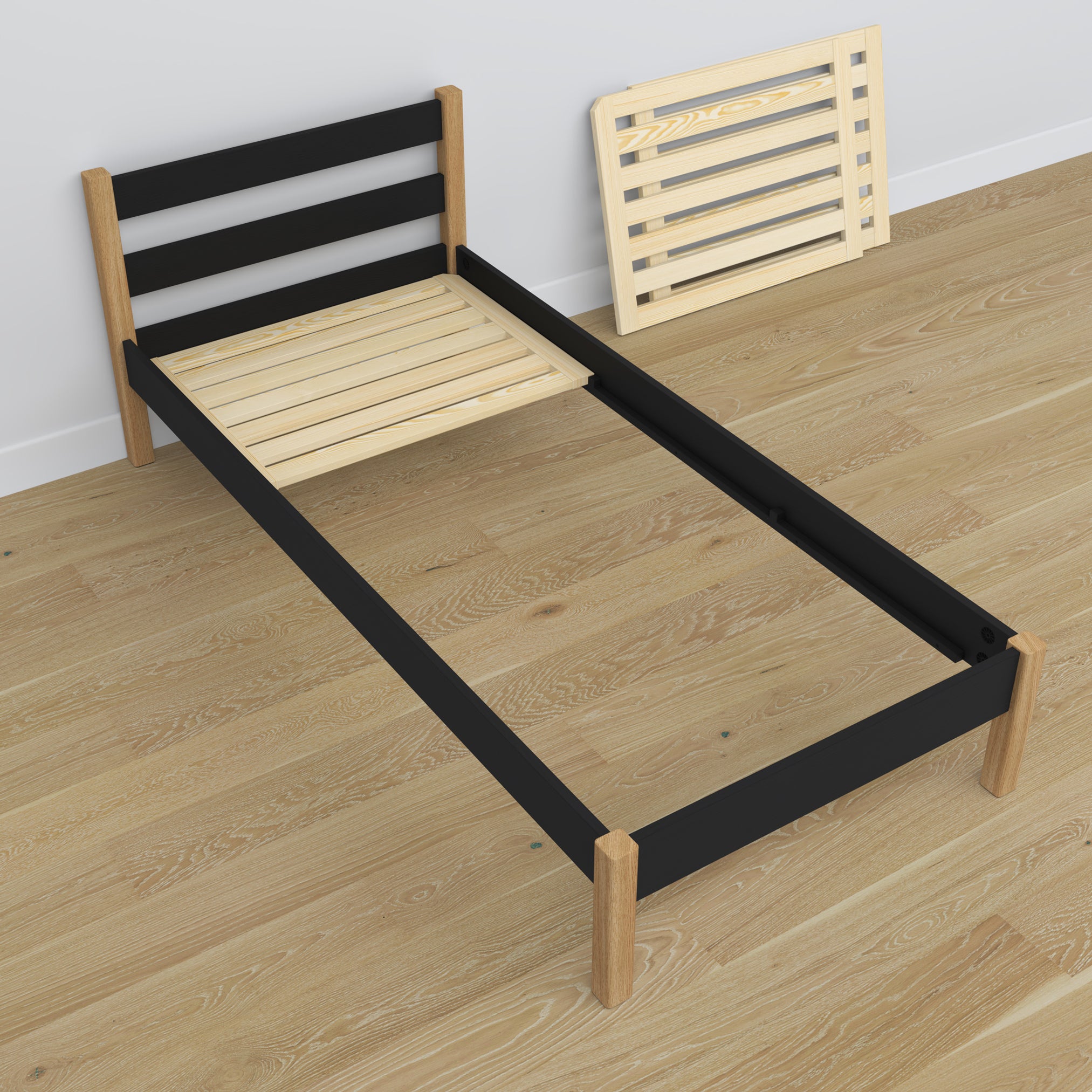 Nizio pine slatted base for single bed – durable support base