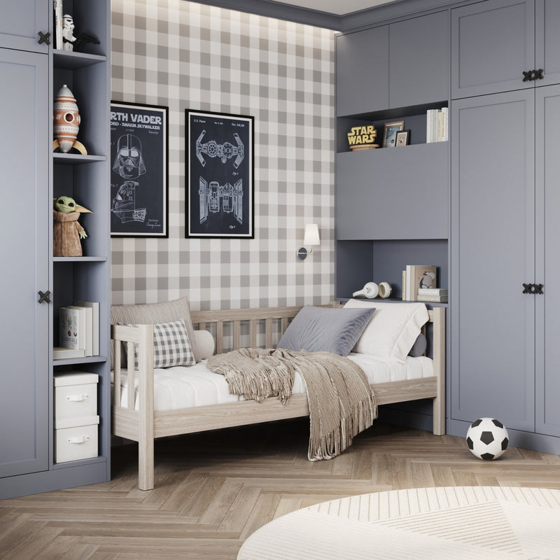 Balinto ąžuolo sofa-lova - vaikų kambarys, skandinaviško stiliaus Nizio