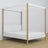 Wooden canopy bed white-oak – dimensions and diagram, Nizio Home
