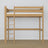 Loft bed natural oak – oak ladder and safety rail, Nizio Home