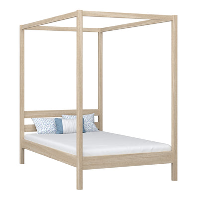 Oak canopy bed bleached oak – child’s room, Scandinavian style, Nizio