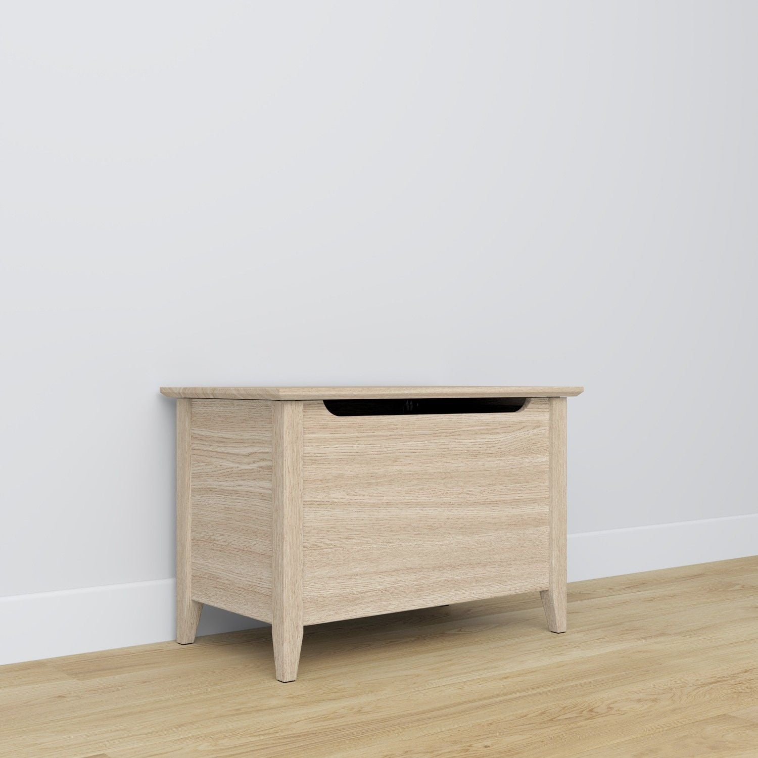 Kufer dąb bielony z dębu – wymiary i schemat, Nizio Home