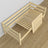Sofa-lova su stalčiumi čiužiniui, bespalvė pušis iš medžio - išmatavimai, Nizio