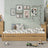 Natural Oak Bed with Mattress Drawer – Side View, Oak, Nizio Home