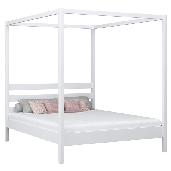 Double bed with canopy N01 RAL/NCS – wooden, color matched to the interior, Nizio Home