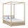 Oak canopy bed with drawer bleached oak – child’s room, scandi style