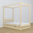 Clear pine canopy bed – drawer for additional mattress, wooden
