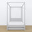 Bed grey with canopy and drawer – side view, wooden, Nizio