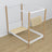 Wooden canopy bed white-oak – scandi child’s room arrangement