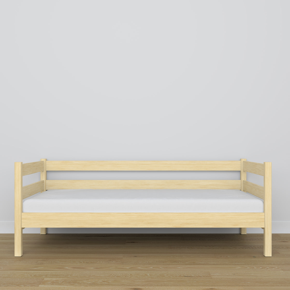 Medinė sofa-lova, bespalvė pušis - medžio detalės ir sandūros, Nizio Home