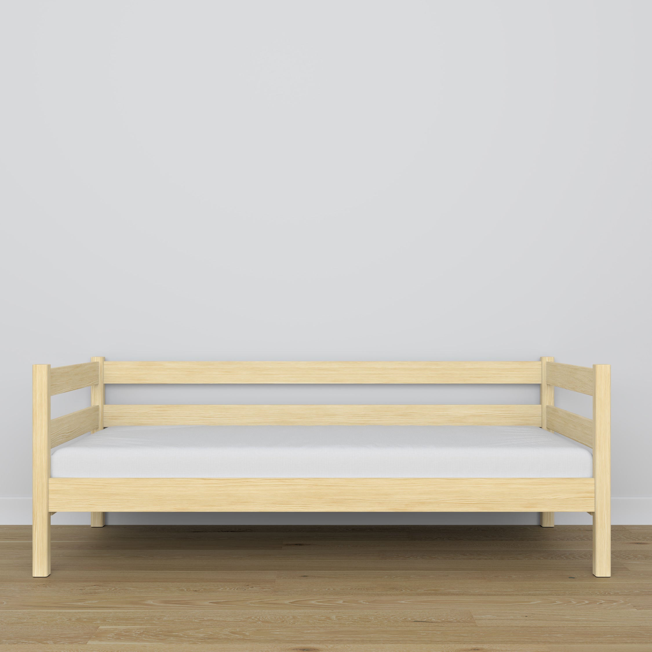 Medinė sofa-lova, bespalvė pušis - medžio detalės ir sandūros, Nizio Home