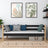 Juodos ir ąžuolo medinė sofa-lova - vaikų kambarys, skandinaviško stiliaus Nizio
