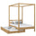 Oak canopy bed with mattress drawer natural oak – scandi child’s room