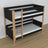 Black and oak bunk bed in a children's room - scandi arrangement, wooden