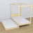 Wooden clear pine canopy bed – extended drawer, guest sleeping space