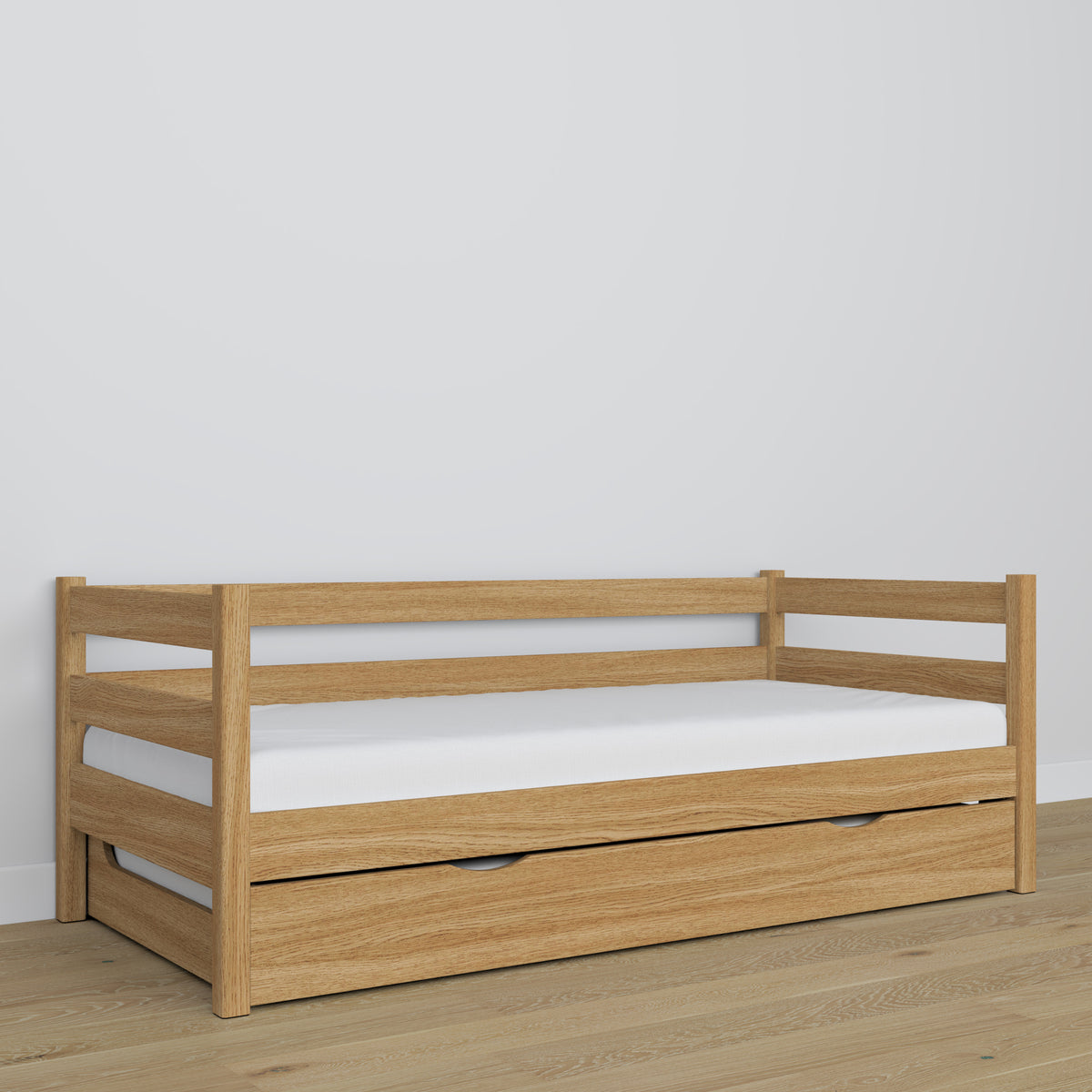 Natūralaus ąžuolo sofa-lova - ąžuolinės detalės, aukštos kokybės Nizio
