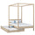 Oak canopy bed with mattress drawer bleached oak – scandi child’s room