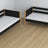 Black and oak bunk bed made of wood - side view, Nizio Home