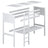 Loft bed with desk natural pine wooden – dimensions, Nizio Home