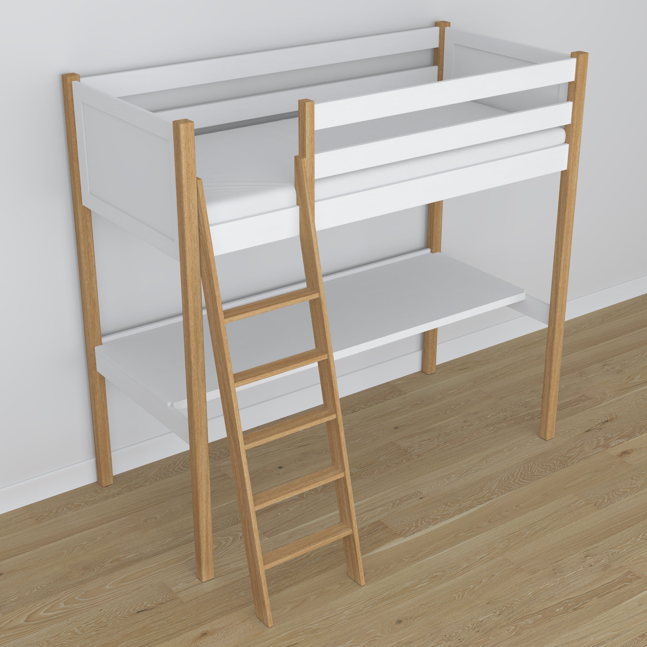 Nizio pušinis rėmas antresolei – tinka bet kokiam modeliui