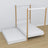 Wooden canopy bed white-oak – extended drawer, guest sleeping space