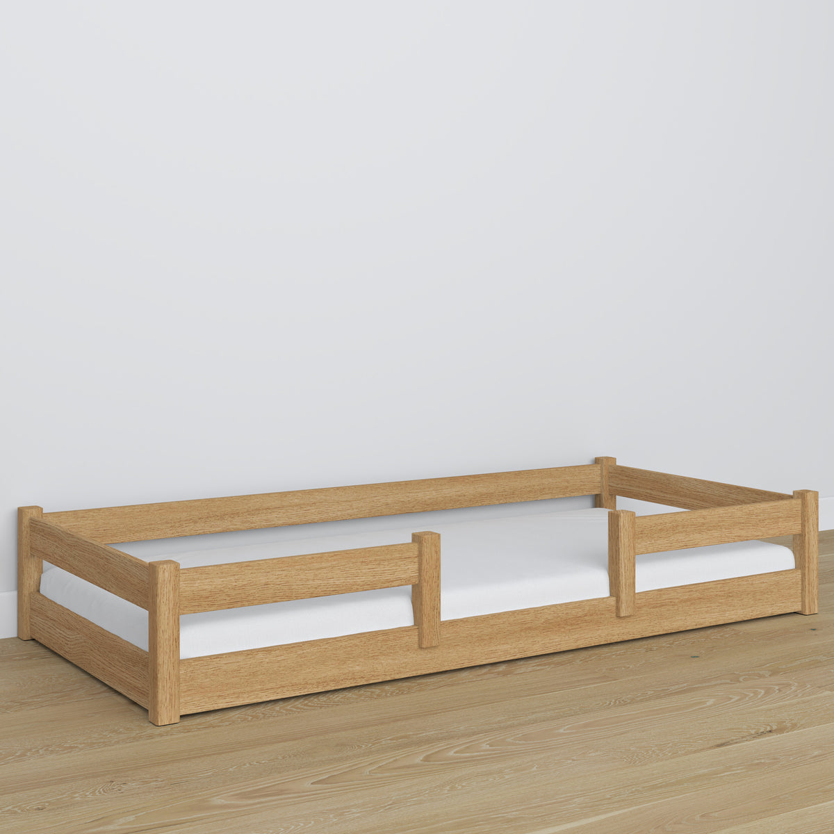 Žema ąžuolinė lova, natūralus ąžuolas - sandūrų detalės, Nizio Home