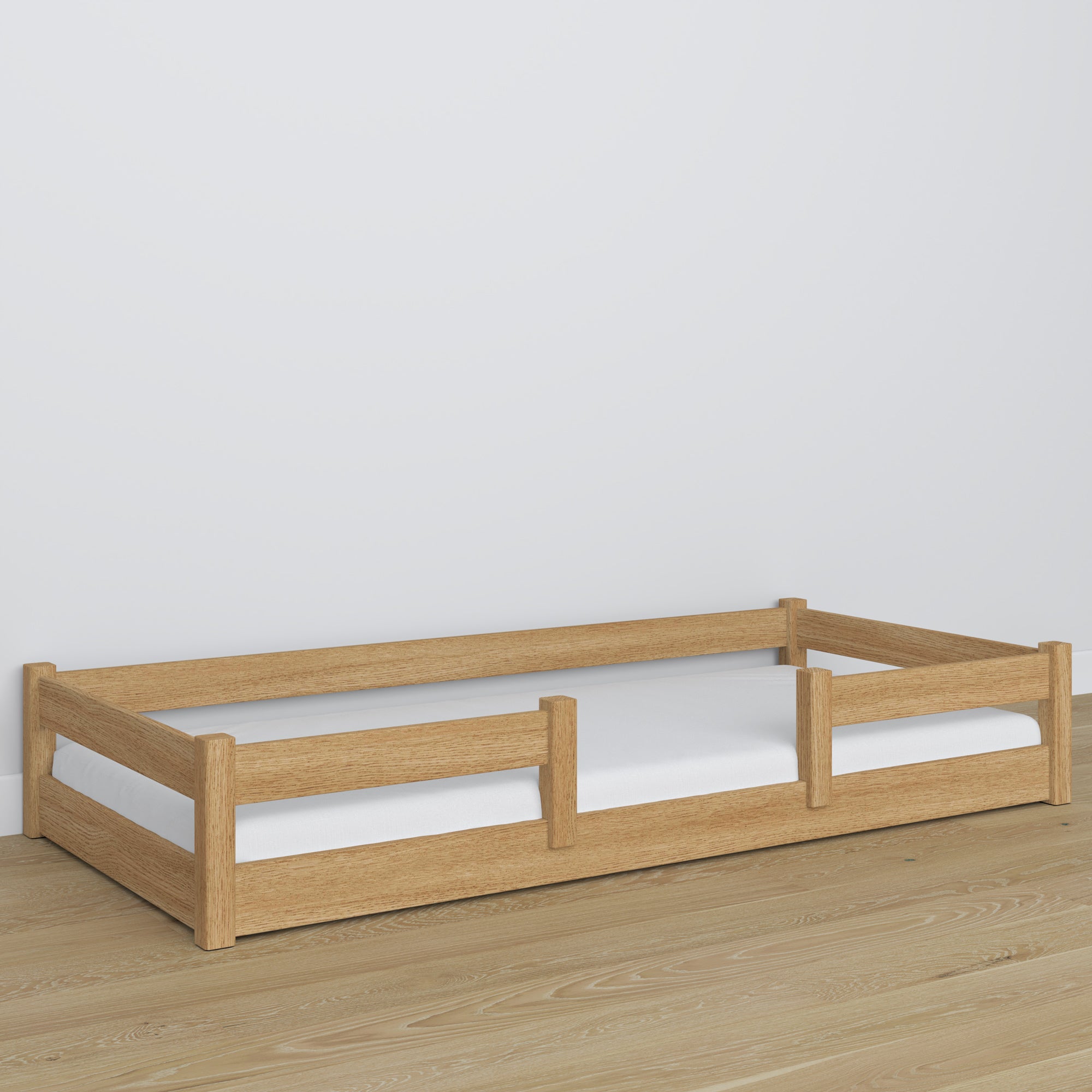 Žema ąžuolinė lova, natūralus ąžuolas - sandūrų detalės, Nizio Home