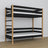 Black and oak bunk bed made of wood - side view, Nizio Home