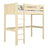 Clear Pine Wooden Loft Bed – Children’s Room, Solid Wood, Scandi Style