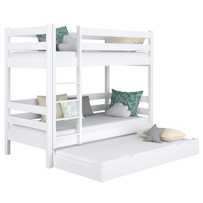 Bunk Bed with Mattress Drawer N01 Wooden in Custom RAL/NCS Color – Solid Wood, Nizio