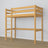 Loft bed natural pine in children’s room – scandi arrangement, wooden