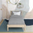 Single oak bed bleached oak – side view, furniture proportions