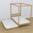 Natural Oak Canopy Bed with Drawer – Side View, Oak, Nizio