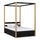 Wooden canopy bed with drawer black-oak – child’s room, scandi style