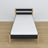 Single wooden bed black-oak – details of joints and wood, Nizio Home