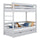 Grey Wooden Bunk Bed with Drawer – Children’s Room, Solid Wood, Scandi