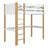 Loft bed white/oak – wooden ladder and safety rail, Nizio Home